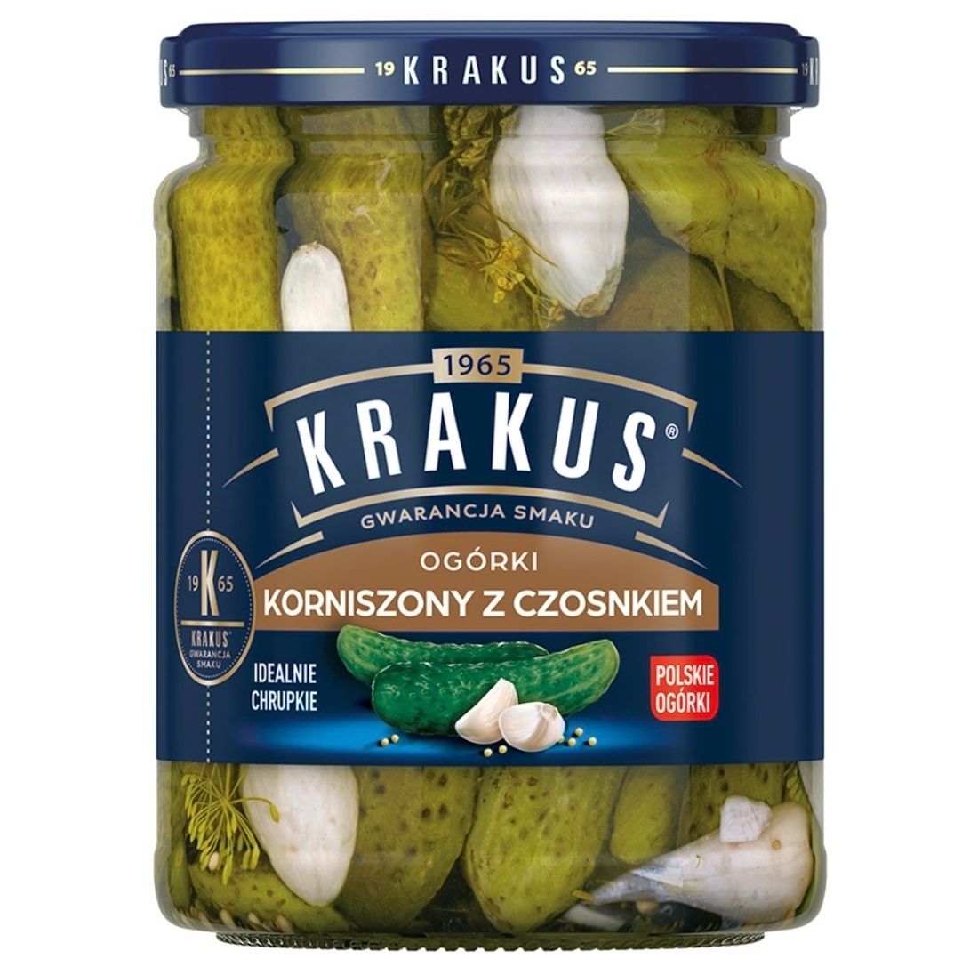 KRAKUS CZOSNKIEM OGORKI KORNISZONE 500G