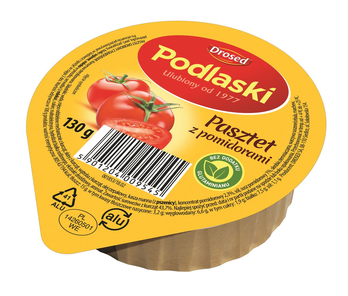 DROSED PASZTET PODLASKI Z POMIDORAMI 130G