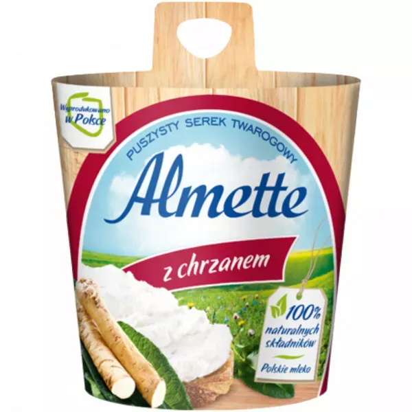 HOCHLAND SEREK SMIETANKOWY ALMETTE Z CHRZANEM 150G EXP
