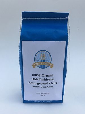100% Organic Stoneground Yellow Corn Grits YCG2