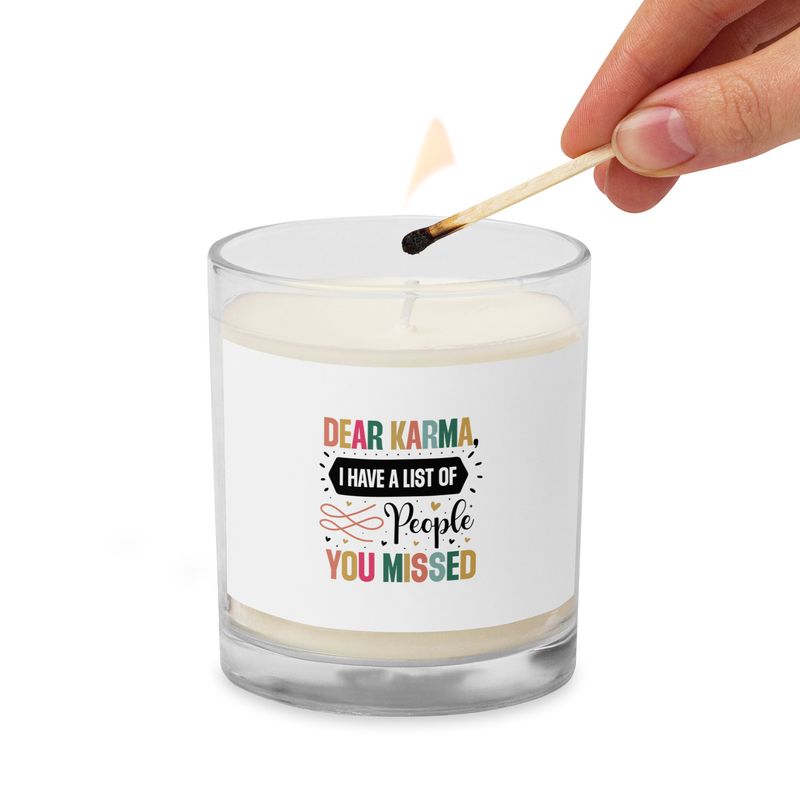 KARMA SPELLS Soy Wax Candle  - Unscented, has a pleasant natural aroma.