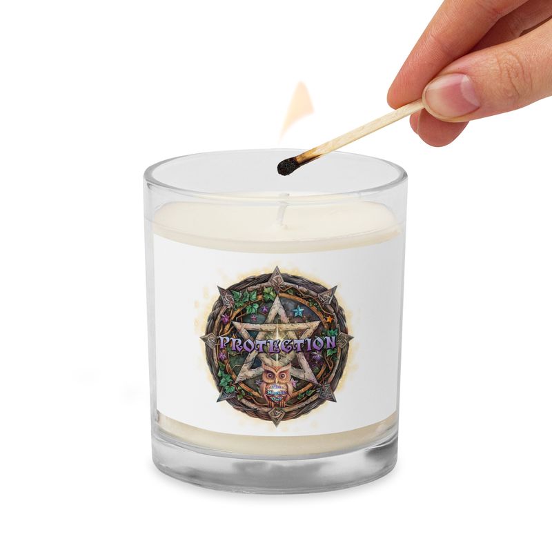 PROTECTION SPELLS Soy Wax Candle. -Unscented, has a pleasant natural aroma.