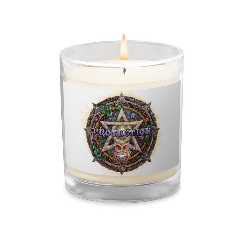 PROTECTION SPELLS Soy Wax Candle. -Unscented, has a pleasant natural aroma.
