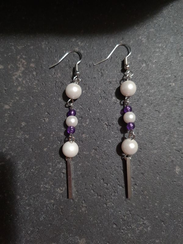 Elegance in Pearls - Zilverkleurig met paars