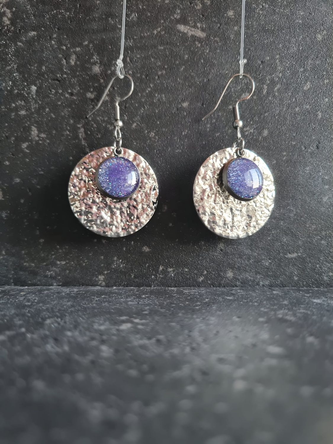 Cosmic Twilight oorbellen - Rond