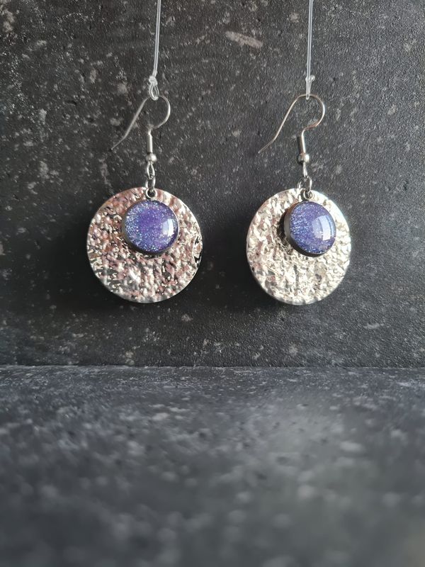 Cosmic Twilight oorbellen - Rond