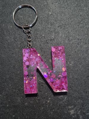 N - Pink Glitter