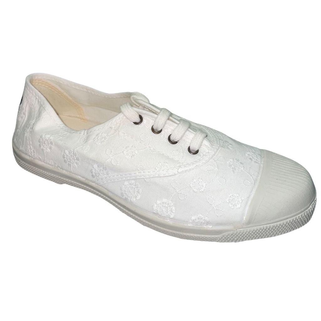 NATURAL WORLD ECO scarpa in cotone bianco sangallo 120 590 Vegan shoes