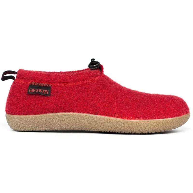 Giesswein VENT 52/10/47849 017  pantofola unisex panno rosso plantare estraibile