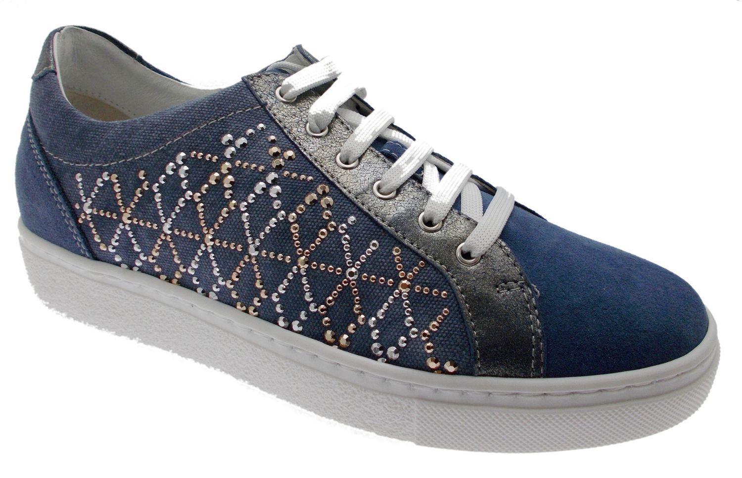 Loren C3787 scarpa donna sneaker jeans plantare ortopedico