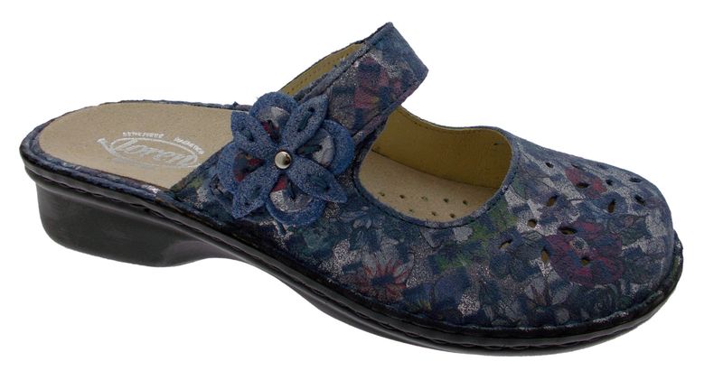 LOREN M2709  ciabatta fantasy blue avio  ortopedica plantare