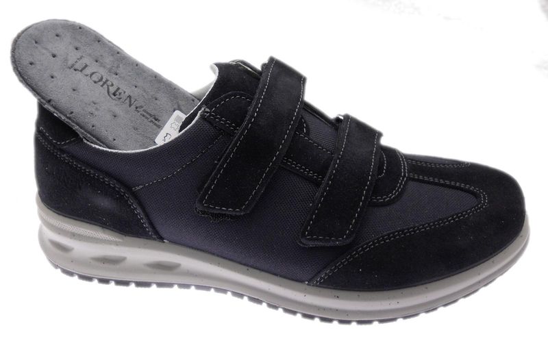 LOREN G0322 sneaker ortopedica plantare estraibile blu strappo