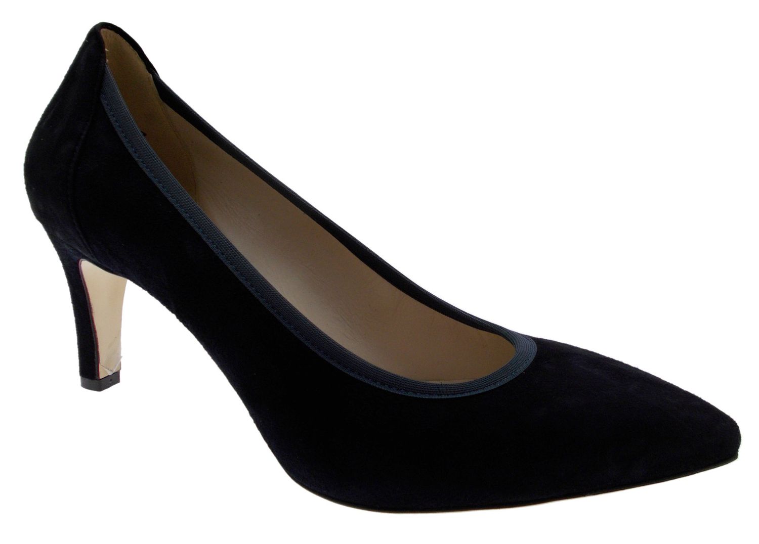 MELLUSO D078E  scarpa donna decoltè classico camoscio blue
