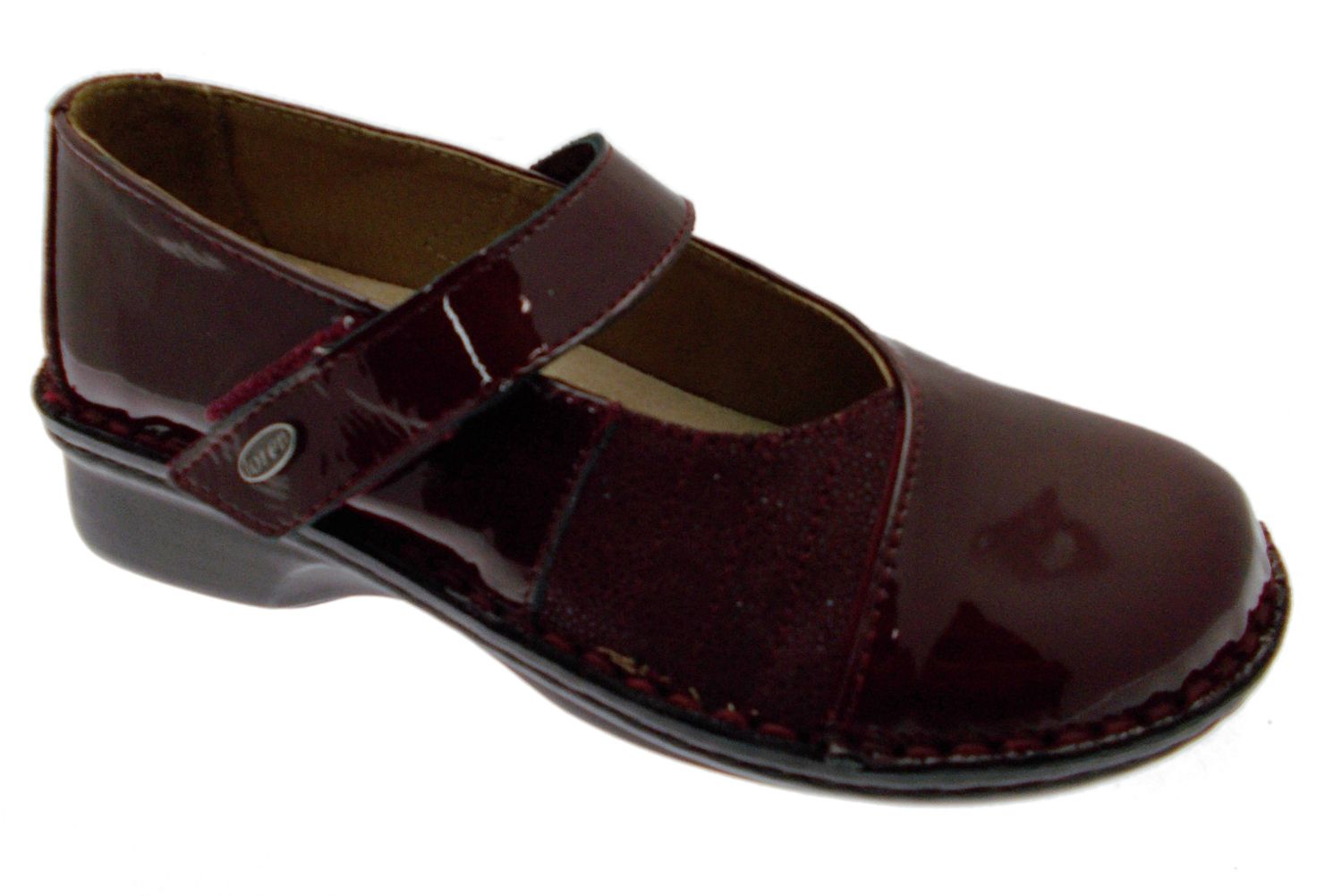 LOREN  M2690  scarpa donna ballerina laccetto bordeaux plantare ortopedico