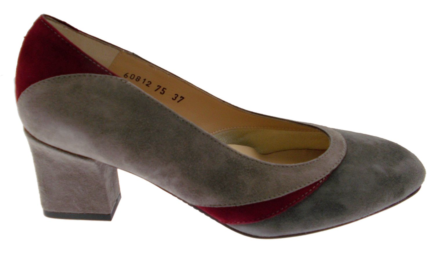 Loren 60812  decolté multicolor  fango bordeaux ortopedica predisposta plantare