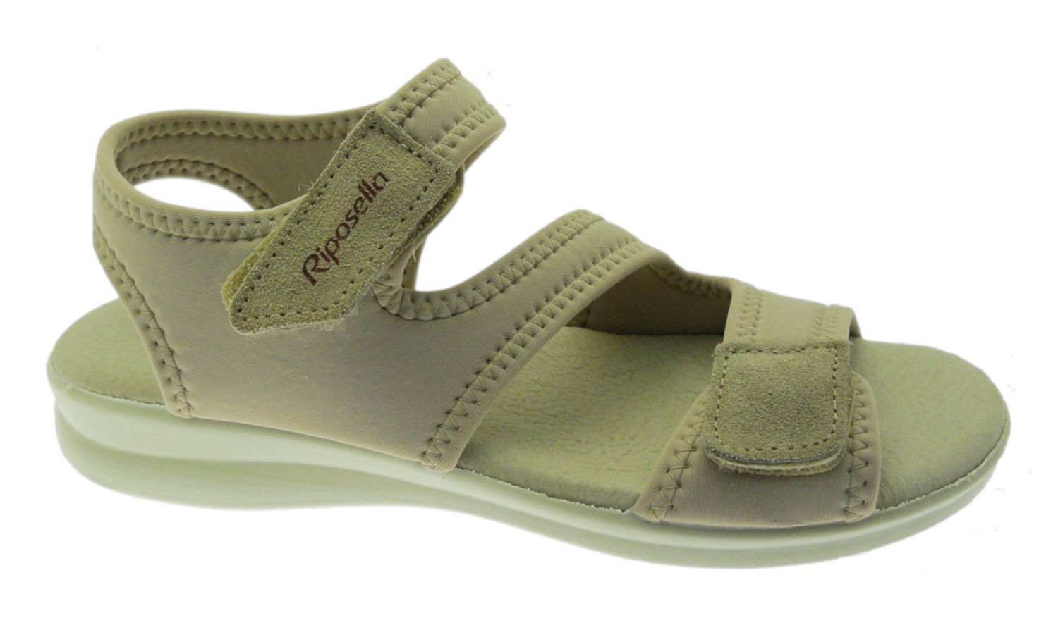 Riposella 2101 sandalo elasticizzato  beige regolabile fisioterapia post operatorio