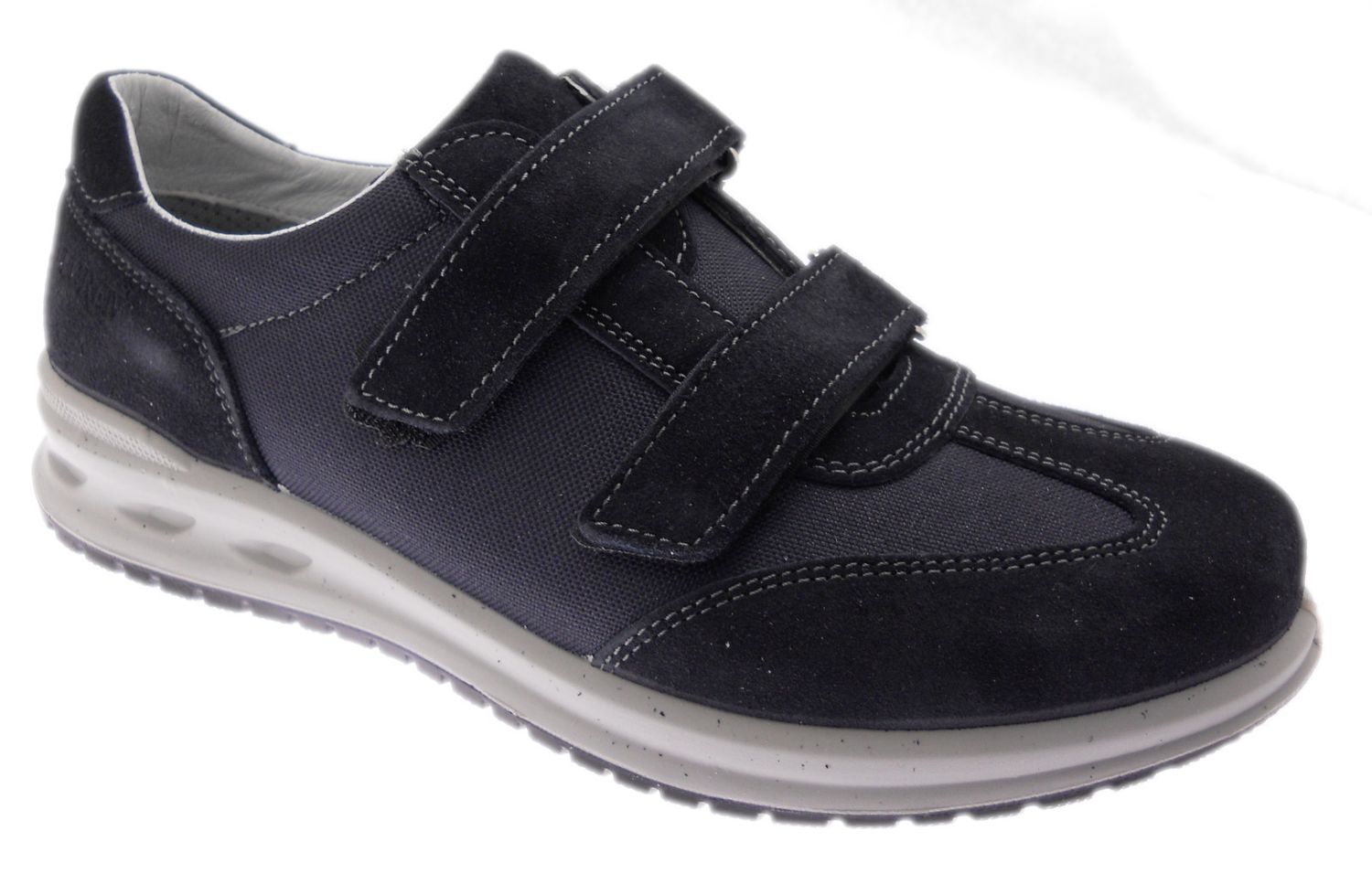LOREN G0322 sneaker ortopedica plantare estraibile blu strappo