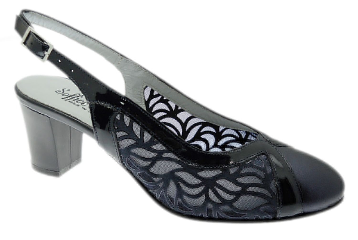 SOFFICE SOGNO 9341 scarpa sandalo  vernice blu cuoio