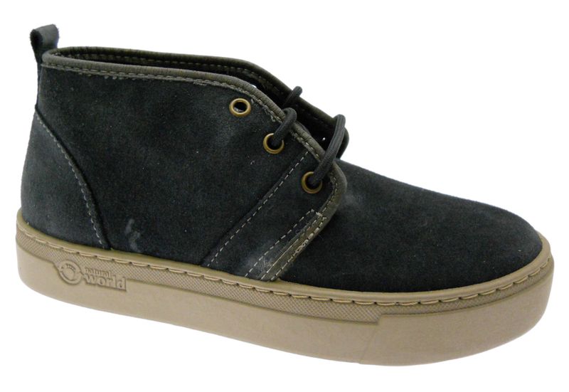 NATURAL WORLD ECO 6151 901 NERO negro polacchino lacci