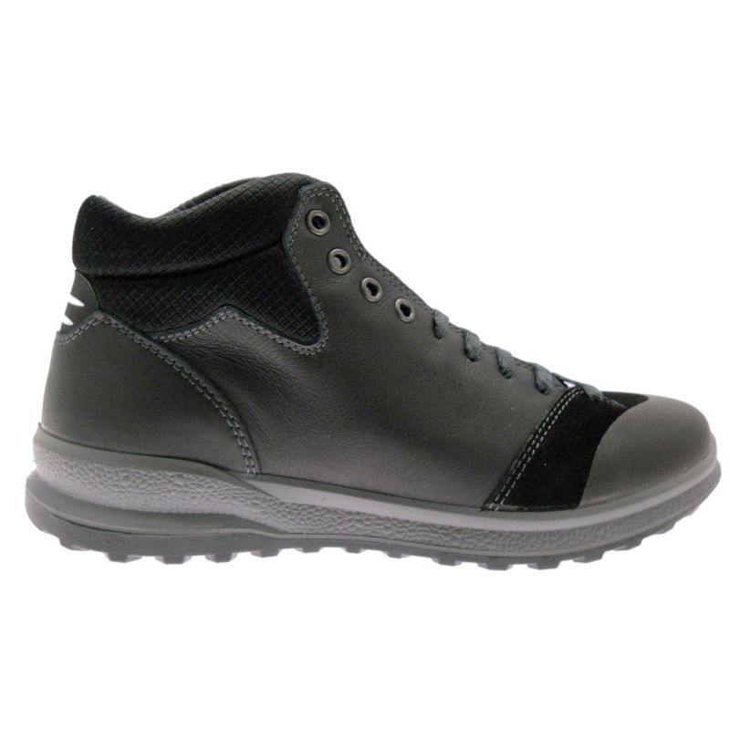 LOREN G0332 polacchino nero allacciato scarpa uomo ortopedica