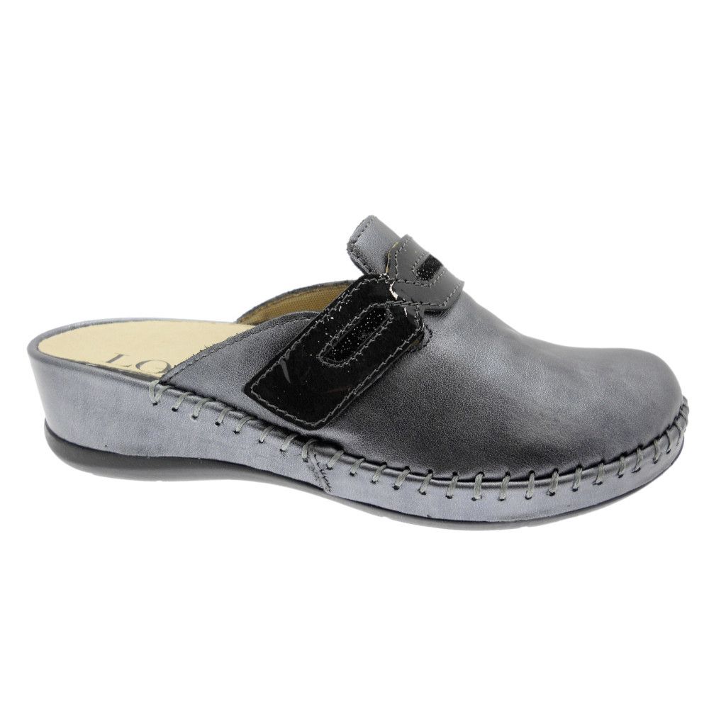 LOREN M2803 ciabatta chiusa grigio plantare ortopedico estraibile