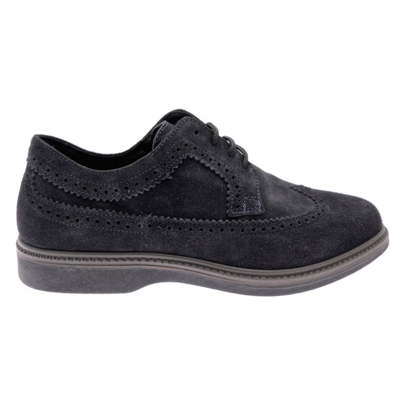 LOREN G0292 scarpa ortopedica  camoscio blu modello inglese plantare