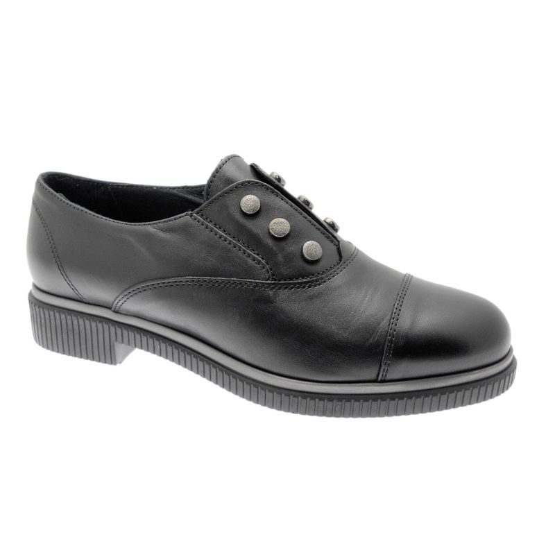 SOFFICE SOGNO 9881  scarpa donna accollata slip on pelle nero