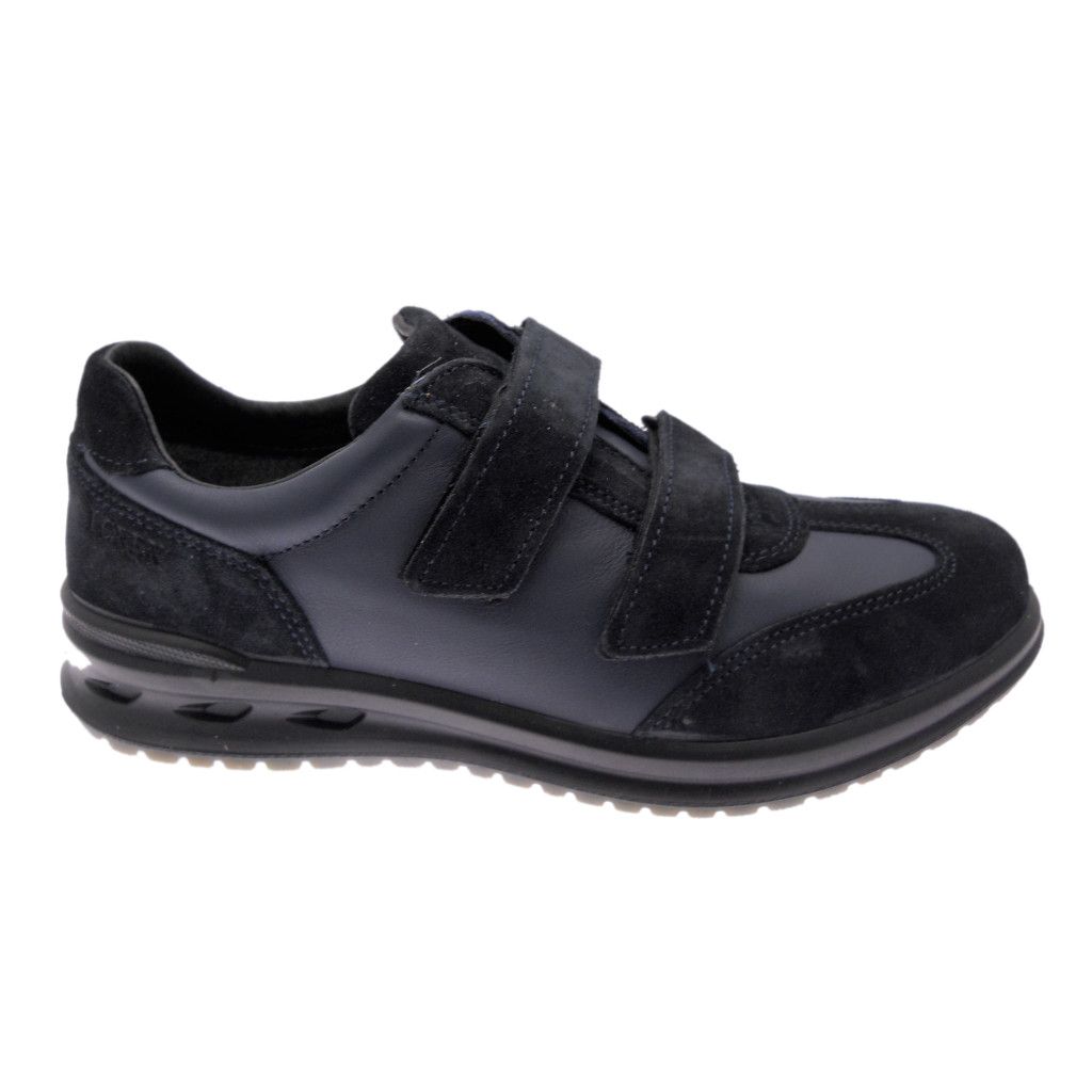 LOREN G0319 sneaker ortopedica plantare estraibile blu strappo