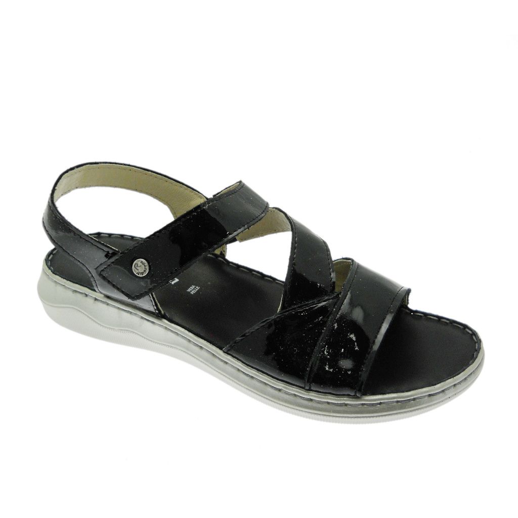 Riposella 40724 sandalo nero vernice plantare memory form