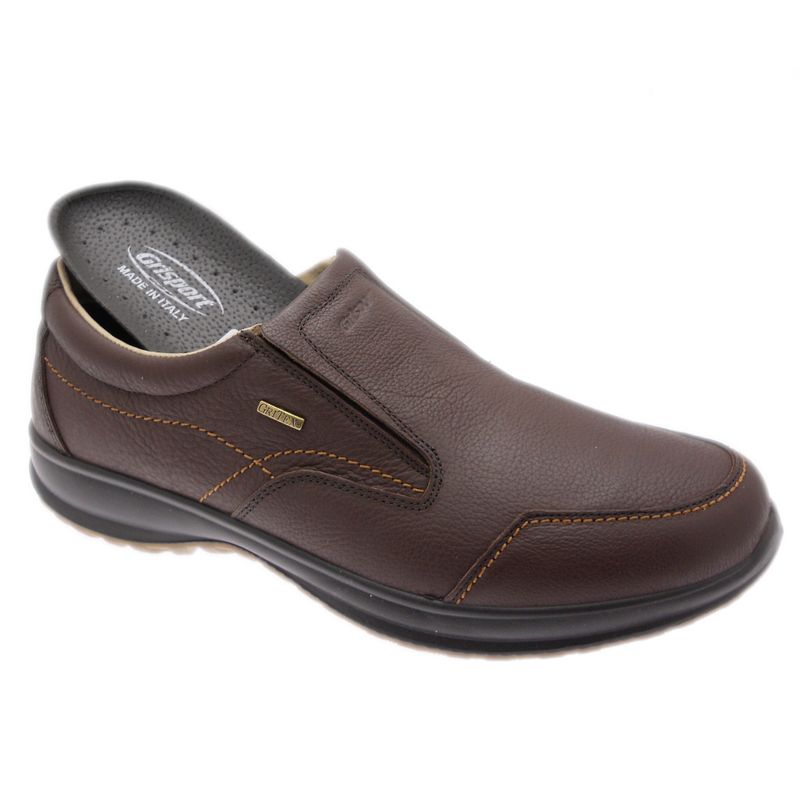 GRI SPORT scarpa uomo mocassino numeri grandi 47 48  pelle marrone plantare