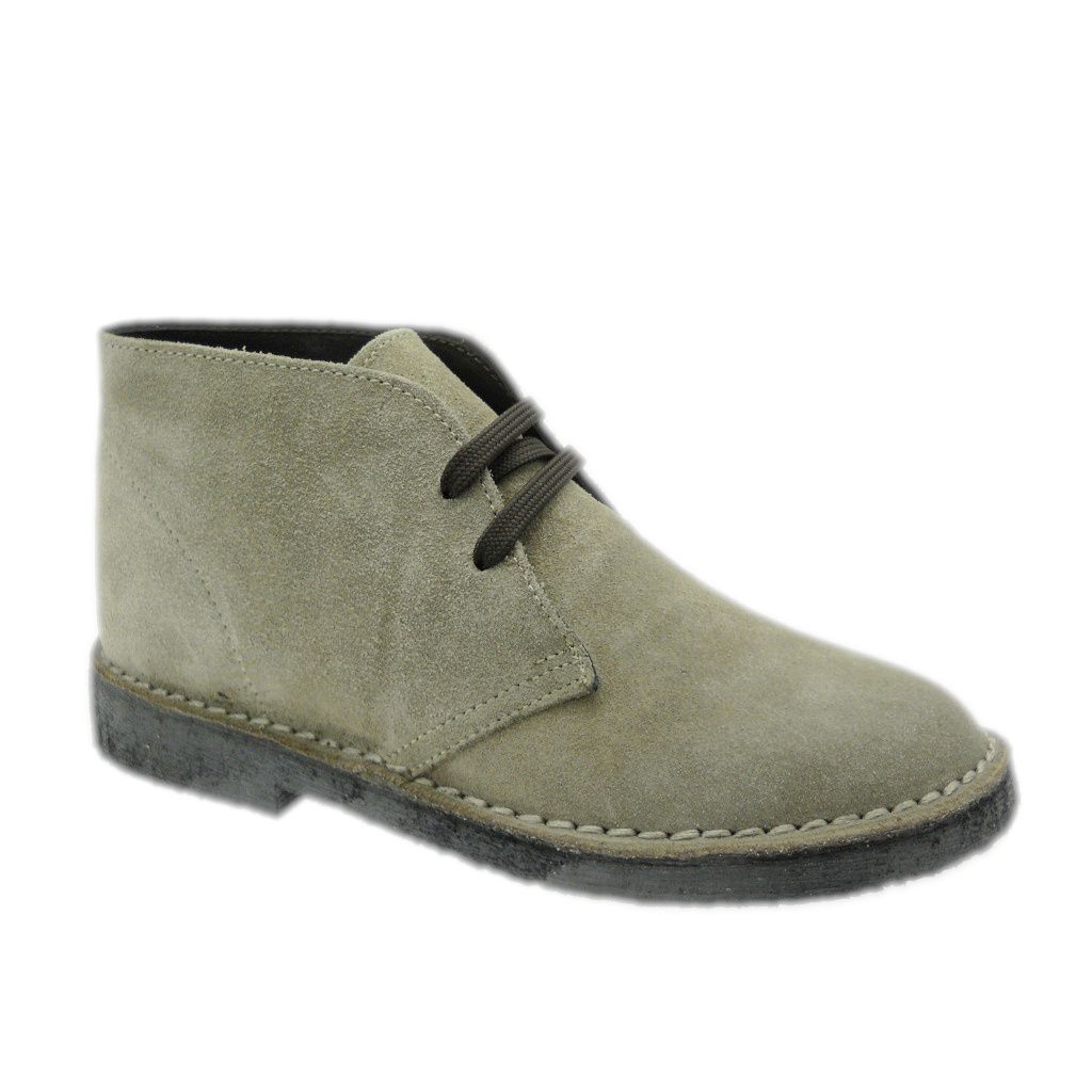 POLACCHINO donna ragazza camoscio taupe modello clark