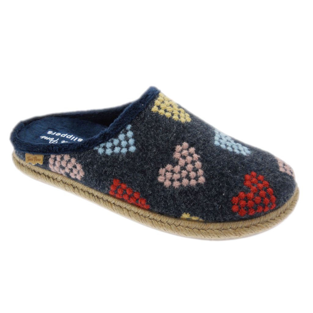 TONI PONS SLIPPERS MIRI - HF ciabatta in lana cuori plantare estraibile