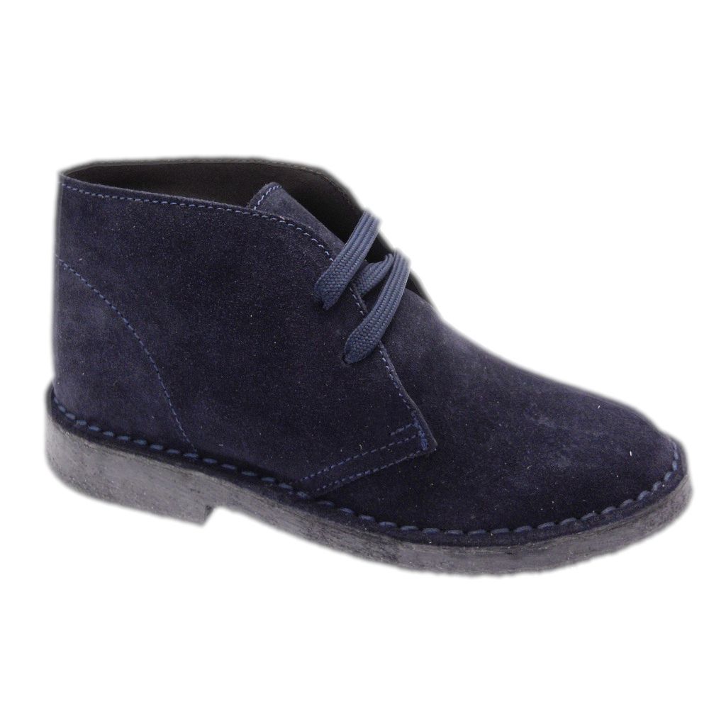POLACCHINO donna uomo unisex camoscio blu modello