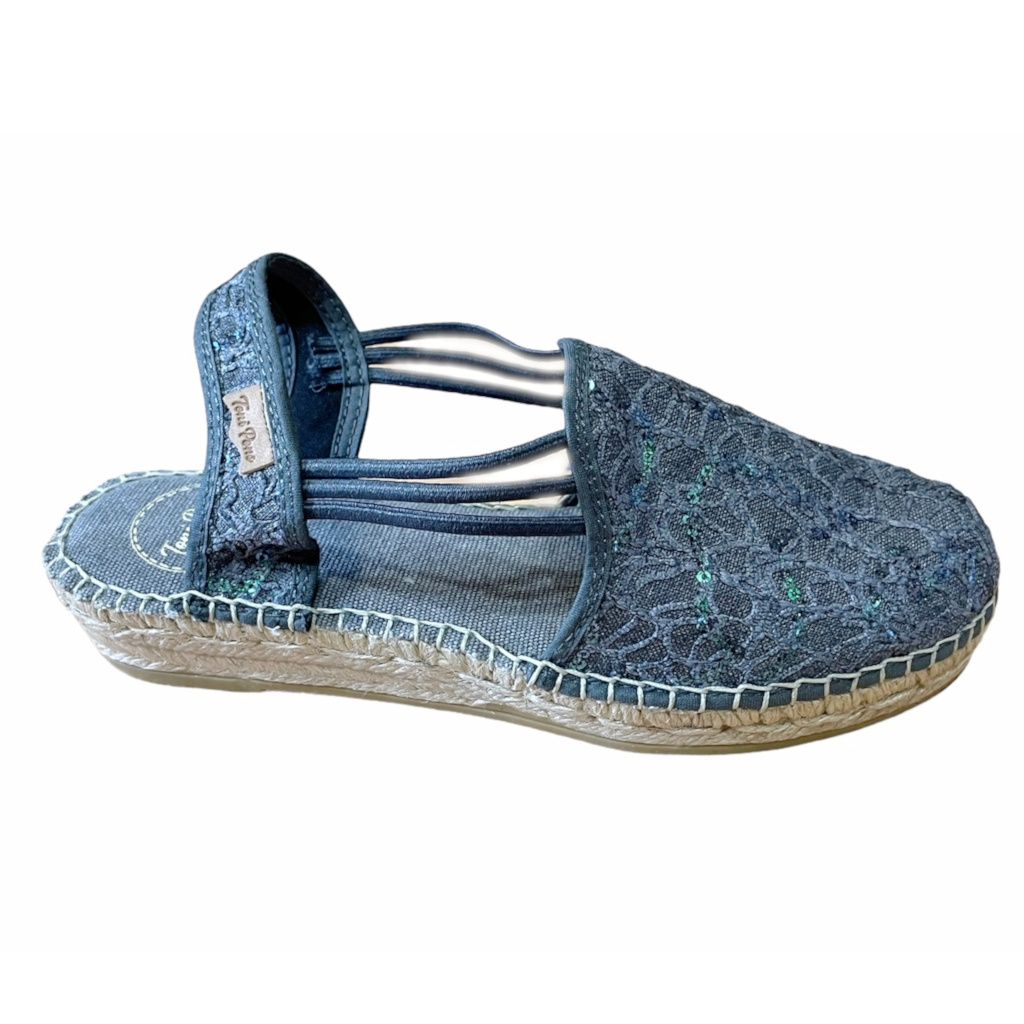 Toni Pons NOA ZB scarpa sandalo donna in corda pizzo grigio espadrillas