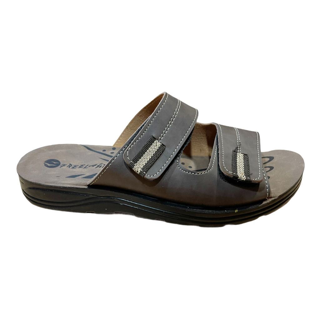 FREELAND 131 ciabatta uomo  sabot marrone a strappo