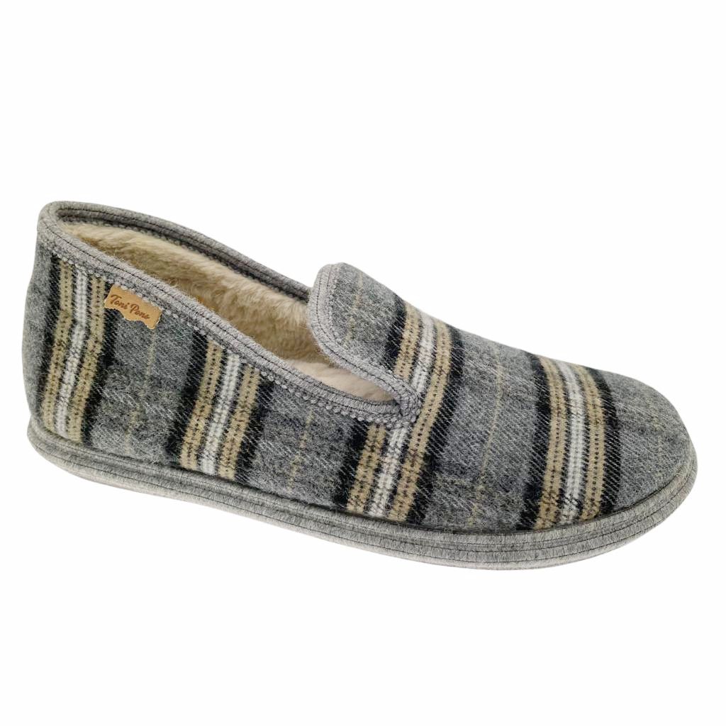 TONI PONS SLIPPERS NICE - QD pantofola fantasia tartan grigio scozzese