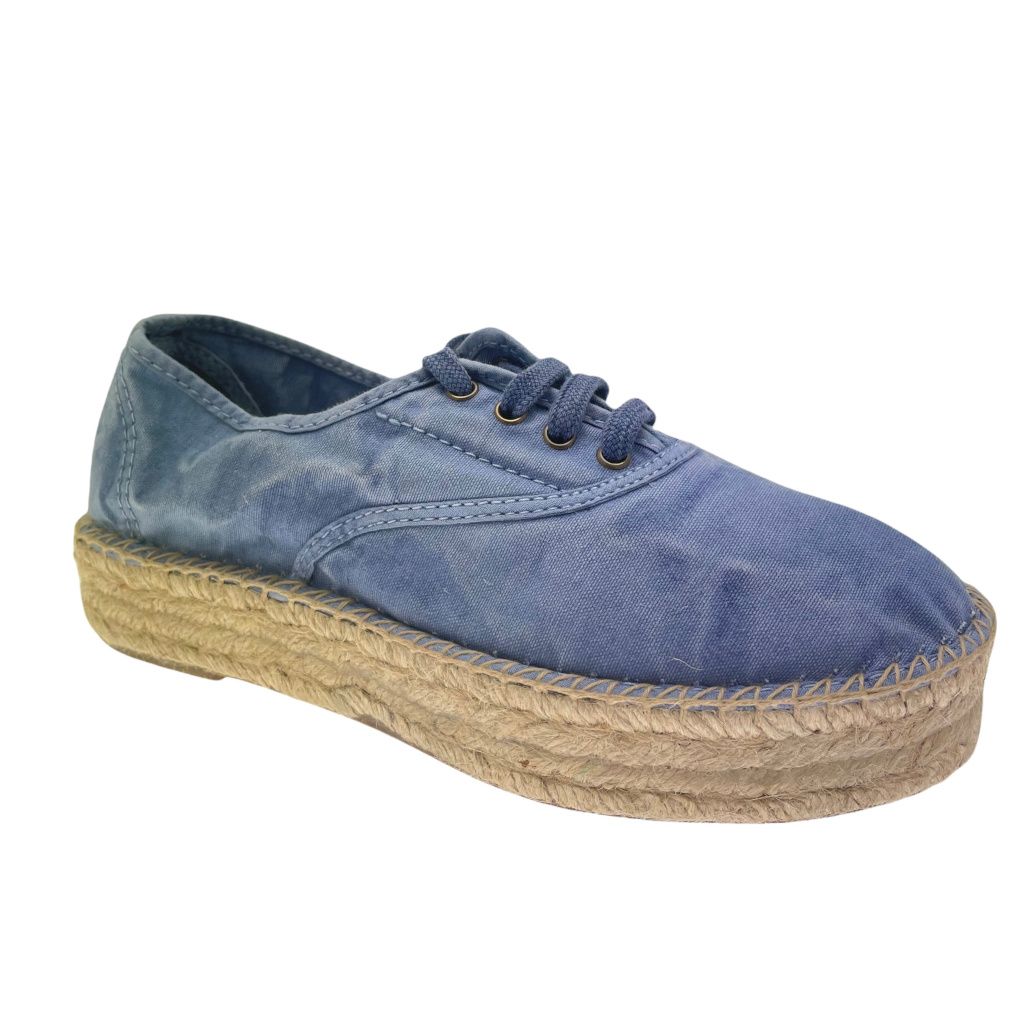 NATURAL WORLD ECO tennis cotone zeppa in corda  jeans  678E 690 VEGAN