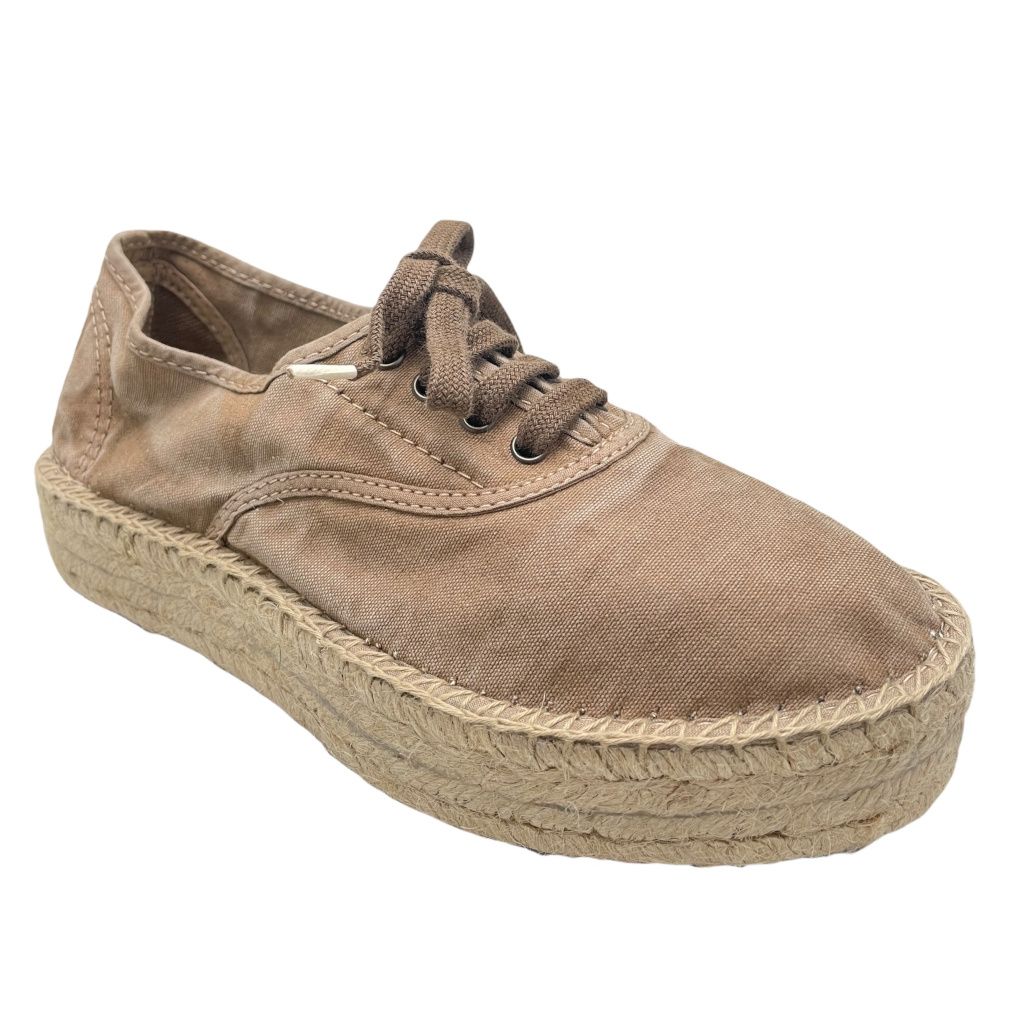 NATURAL WORLD ECO tennis cotone sneaker in corda beige  678E 621 VEGAN