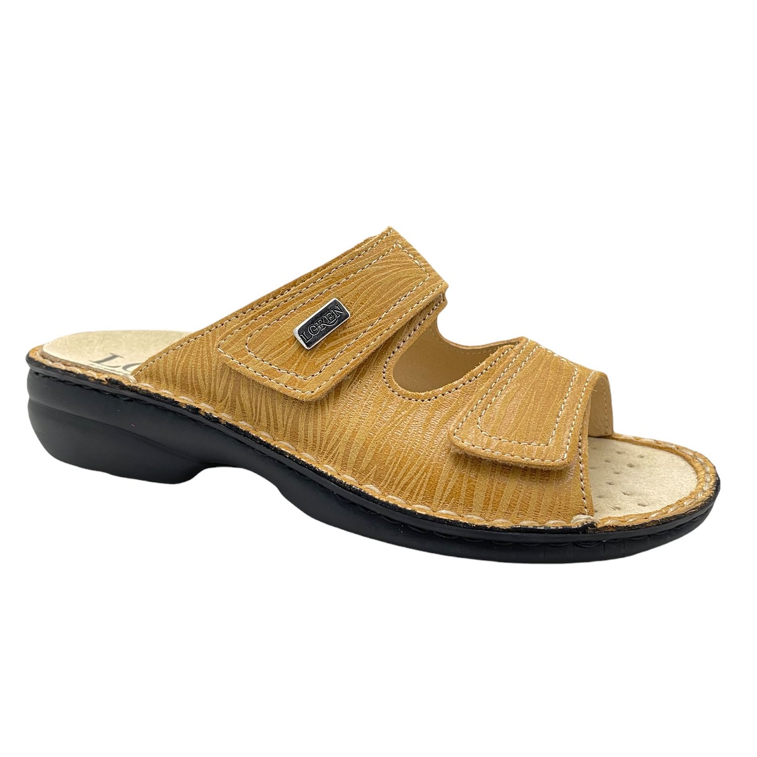 Calzaturificio LOREN M2922 ciabatta aperta regolabile con soletta estraibile giallo mimosa