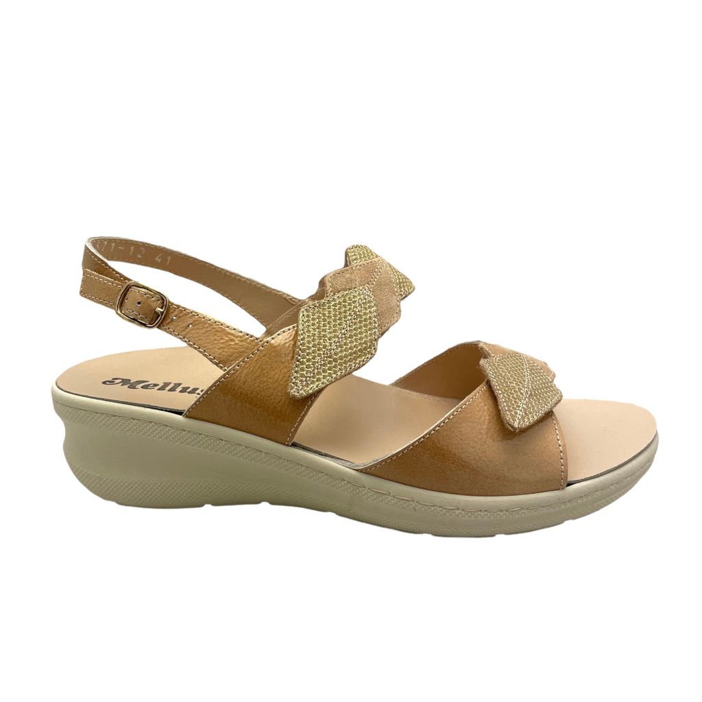 MELLUSO LINEA WALK sandalo per donna 41 regolabile soletta estraibile a strappo
