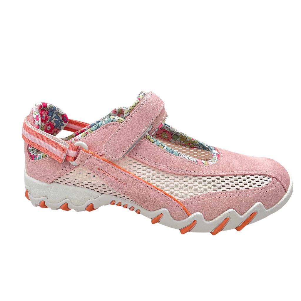 Allrounder by Mephisto NIRO scarpa donna sportiva multicolor nude rosa fiori soletta estraibile a strappo