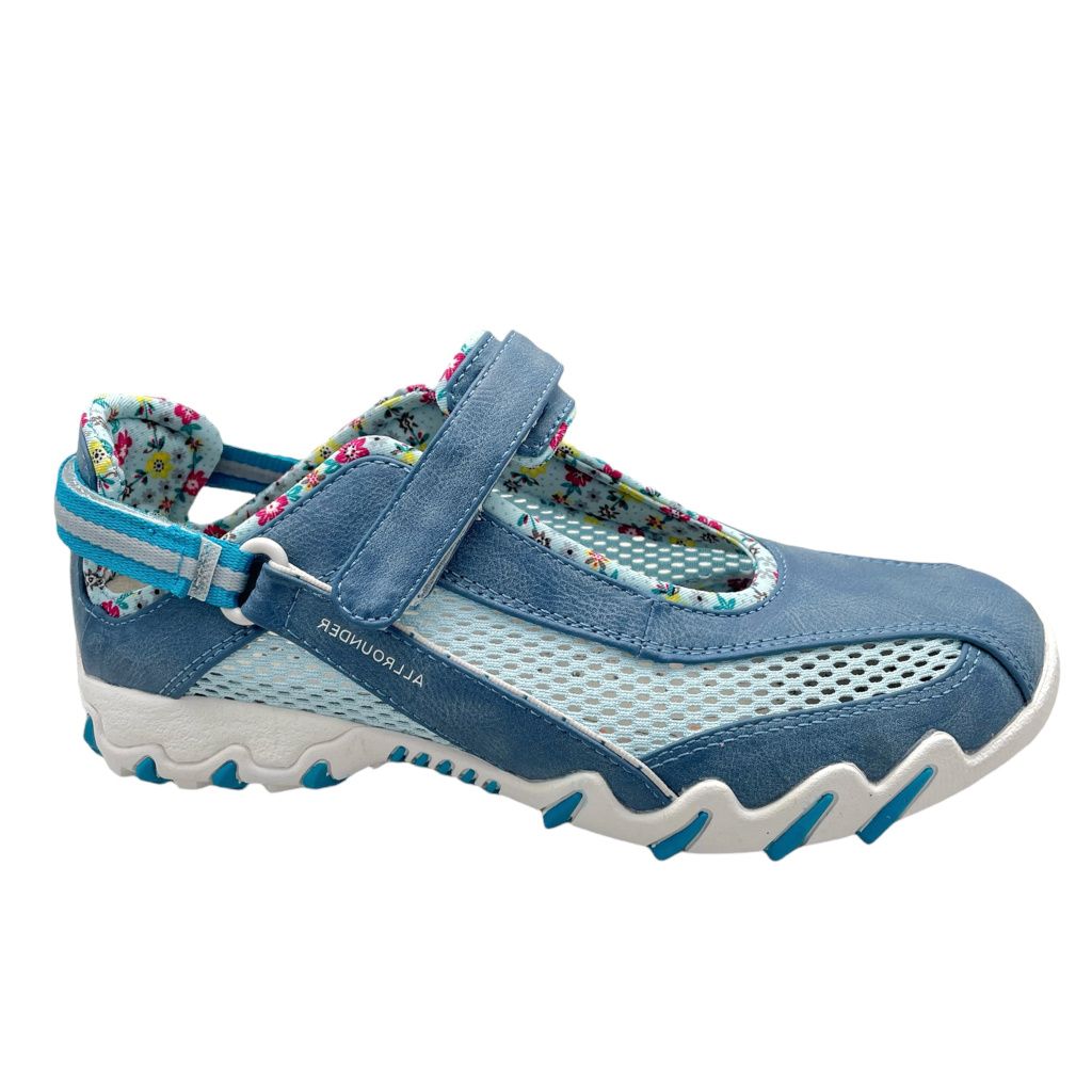 Mephisto Allrounder NIRO scarpa donna sneaker ballerina jeans millefiori fantasy  soletta estraibile