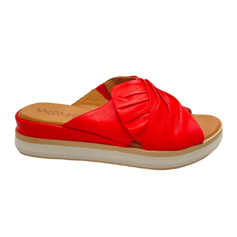 MELLUSO WALK K55118B sabot scalzato ciabatta aperta sandalo per donna rosso con rouge