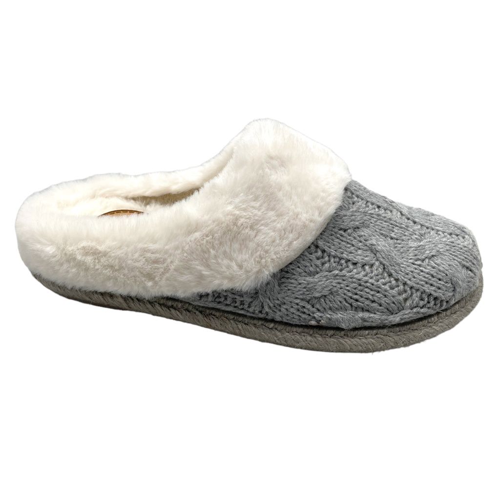 TONI PONS SLIPPERS DELI-SC ciabatta in maglia grigia fodera in lana soletta estraibile