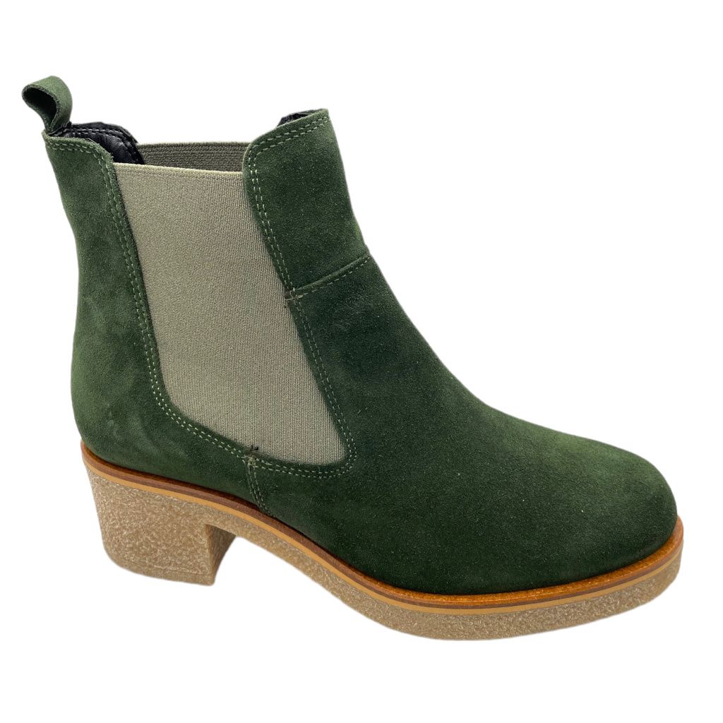 SUSIMODA 82640/071 tronchetto ANKLE BOOT stivaletto donna verde con suola para