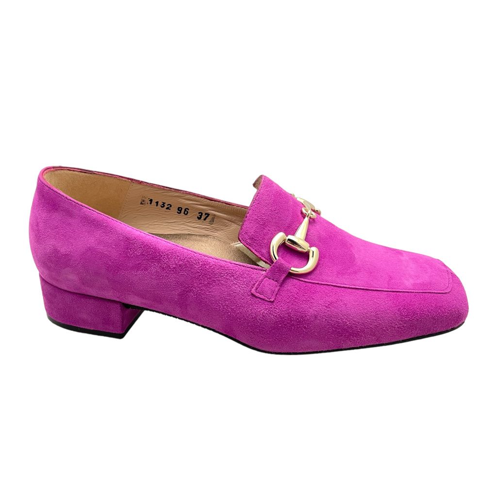 Calzaturificio Loren A1133 MOCASSINO con morsetto fuxia predisposta per soletta  personalizzata