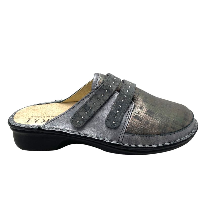 LOREN M2943 ciabatta pantofola per donna elasticizzata grigio regolabile