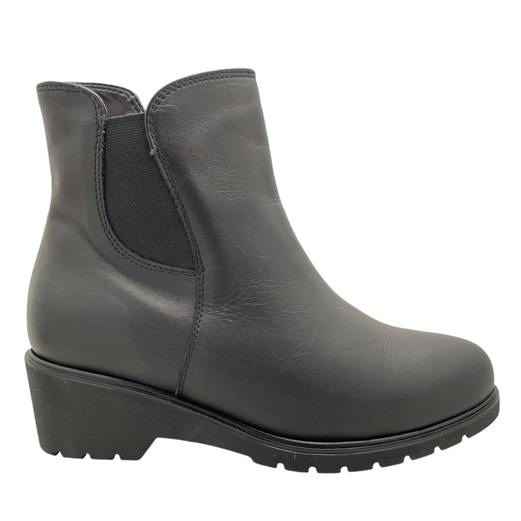 MELLUSO  R35600 stivaletto per donna con zeppa anckle boot 34 nero cerniera