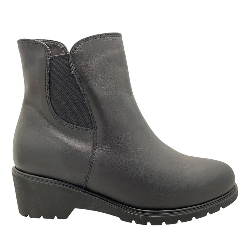 MELLUSO  R35600 stivaletto per donna con zeppa anckle boot 34 nero cerniera