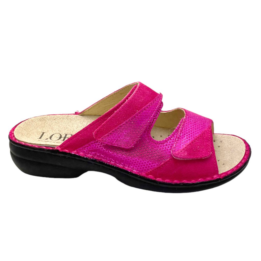 LOREN M2981 ciabatta pantofola aperta regolabile con soletta estraibile fuxia